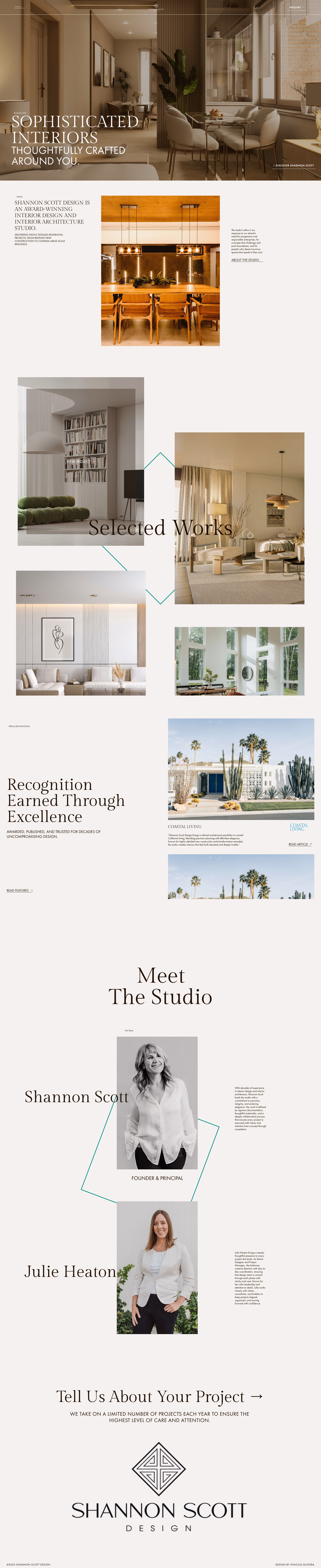 Shannon Scott Design homepage