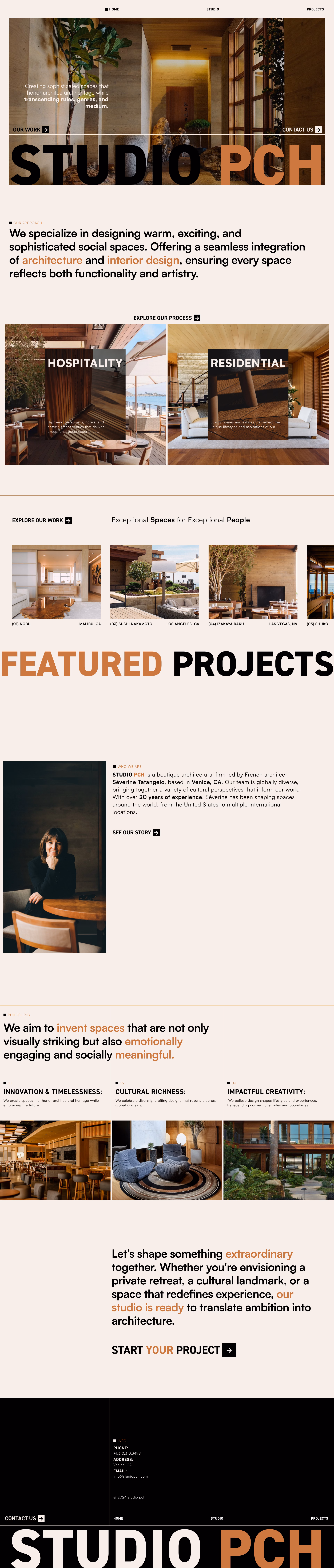 Studio PCH homepage
